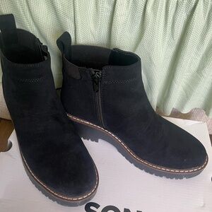 Sonoma Charcoal Ankle Boots with Zipper